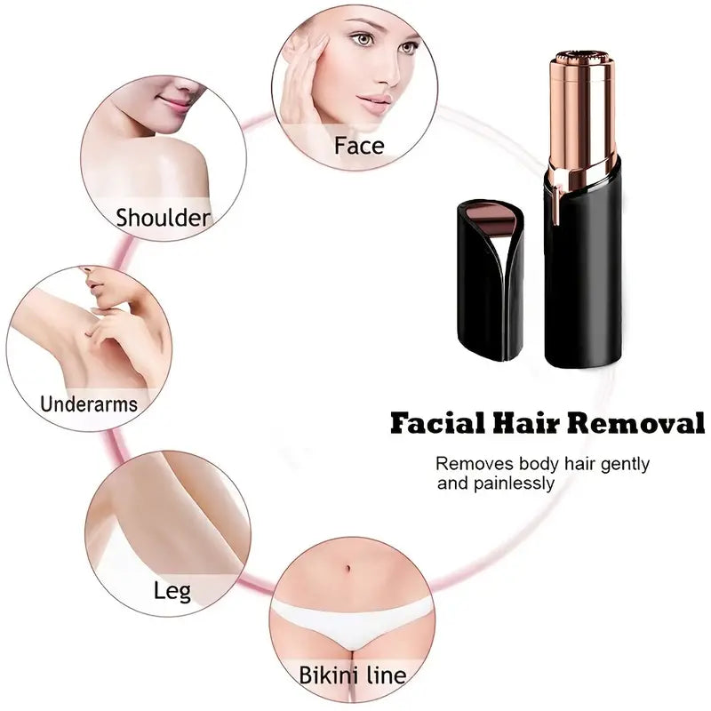 Painless Waterproof Facial Hair Remover with LED Light